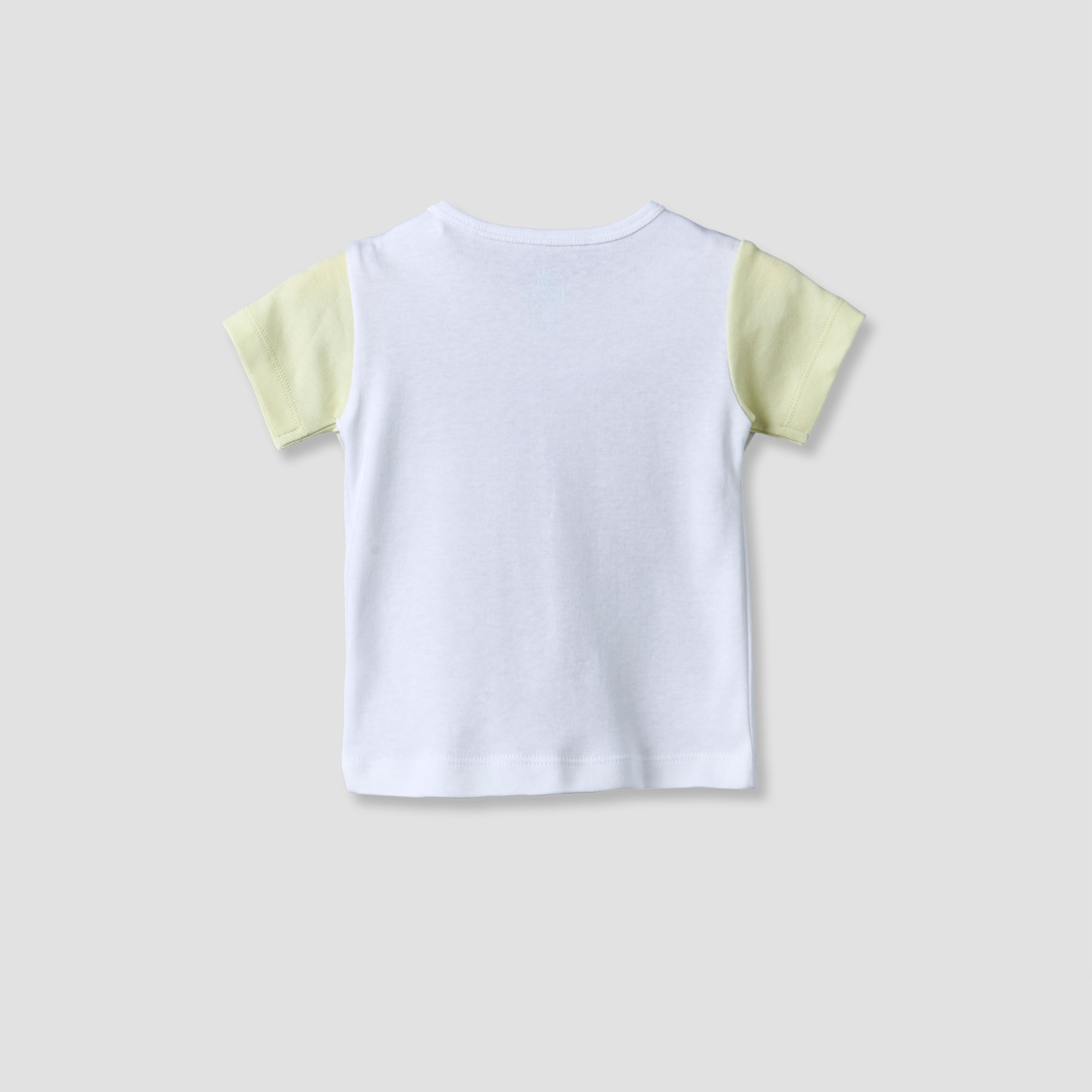 Disney Round Neck Short Sleeves T-shirt and Shorts Set with Stitch Print