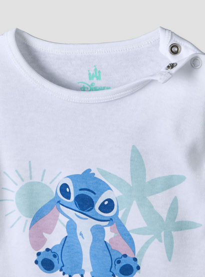 Disney Round Neck Short Sleeves T-shirt and Shorts Set with Stitch Print-baby-boys-clothing-setsandcoords-image-8