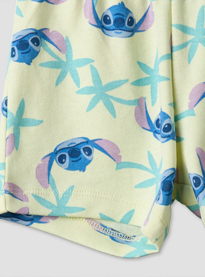 Disney Round Neck Short Sleeves T-shirt and Shorts Set with Stitch Print-baby-boys-clothing-setsandcoords-image-10