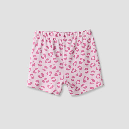 Disney Crew Neck Short Sleeve T-shirt and Shorts Set with Minnie Mouse Print