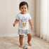 Disney Crew Neck Short Sleeve T-shirt and Shorts Set with Daisy Duck Print - Blue / 18-24 mths