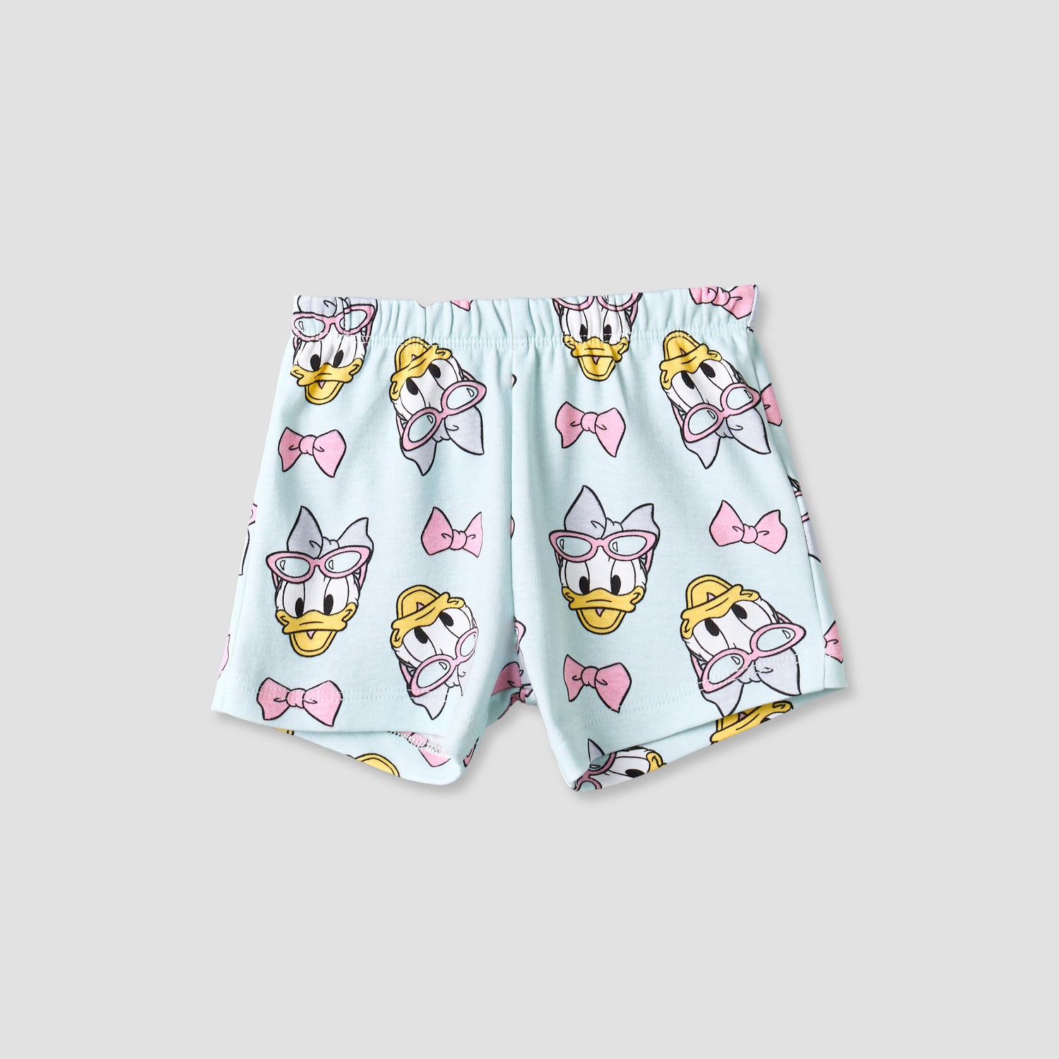 Disney Crew Neck Short Sleeve T-shirt and Shorts Set with Daisy Duck Print