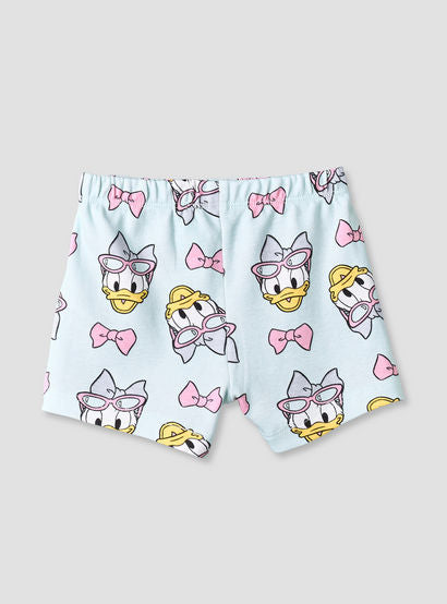 Disney Crew Neck Short Sleeve T-shirt and Shorts Set with Daisy Duck Print-baby-girls-clothing-setsandcoords-image-6