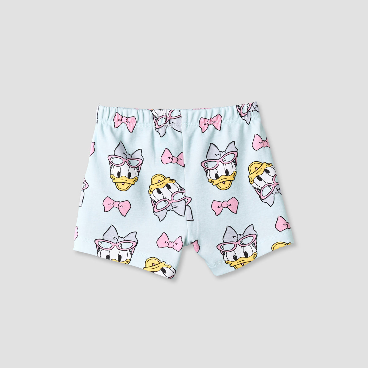 Disney Crew Neck Short Sleeve T-shirt and Shorts Set with Daisy Duck Print