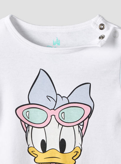 Disney Crew Neck Short Sleeve T-shirt and Shorts Set with Daisy Duck Print-baby-girls-clothing-setsandcoords-image-7