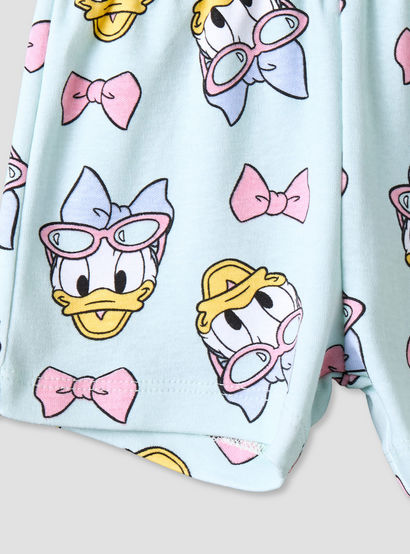 Disney Crew Neck Short Sleeve T-shirt and Shorts Set with Daisy Duck Print-baby-girls-clothing-setsandcoords-image-10
