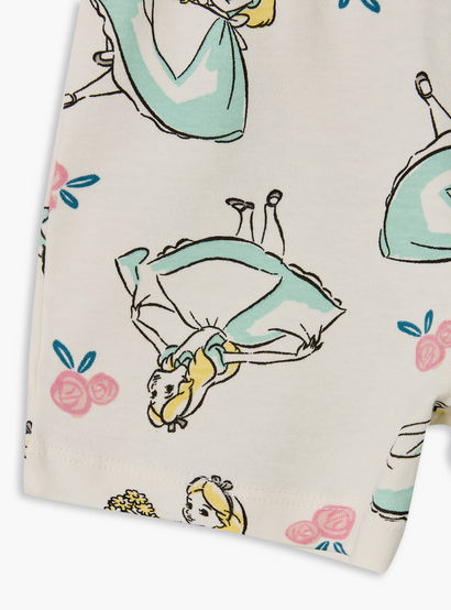 Disney Crew Neck Short Sleeves T-shirt and Shorts Set with Aurora Print-baby-girls-clothing-setsandcoords-image-10