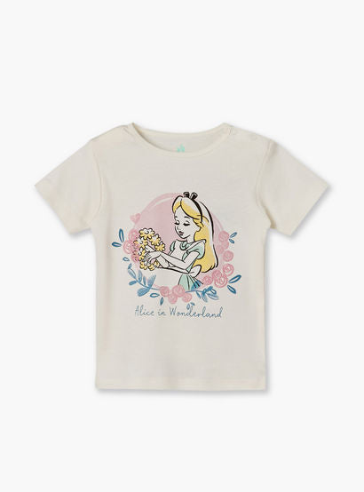 Disney Crew Neck Short Sleeves T-shirt and Shorts Set with Aurora Print-baby-girls-clothing-setsandcoords-image-3