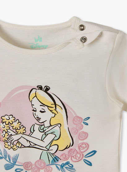 Disney Crew Neck Short Sleeves T-shirt and Shorts Set with Aurora Print-baby-girls-clothing-setsandcoords-image-7