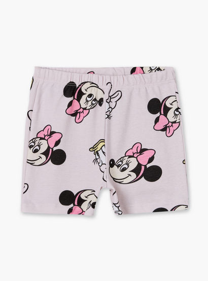 Disney Round Neck Short Sleeves T-shirt and Shorts Set with Minnie Mouse Print-baby-girls-clothing-setsandcoords-image-5