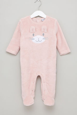 Juniors Textured Closed Feet Sleepsuit with Long Sleeves
