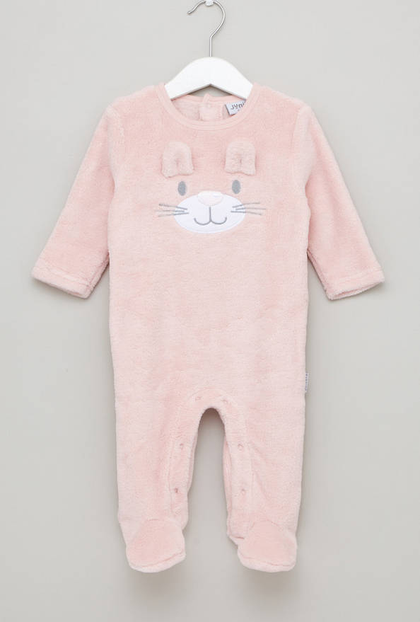 Juniors Textured Closed Feet Sleepsuit with Long Sleeves