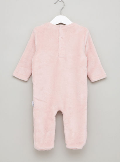 Juniors Textured Closed Feet Sleepsuit with Long Sleeves-baby-girls-clothing-nightwear-sleepsuits-image-4
