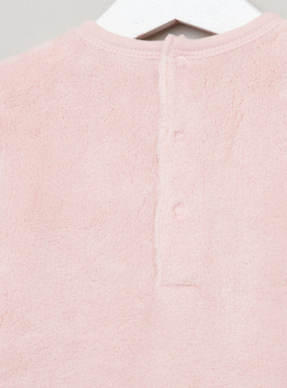 Juniors Textured Closed Feet Sleepsuit with Long Sleeves-baby-girls-clothing-nightwear-sleepsuits-image-5