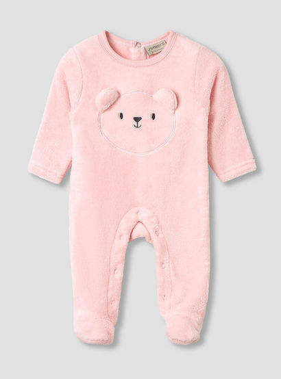 Juniors Round Neck Sleepsuit with Closed Feet - Polyester - Long Sleeves-baby-girls-clothing-nightwear-sleepsuits-image-1