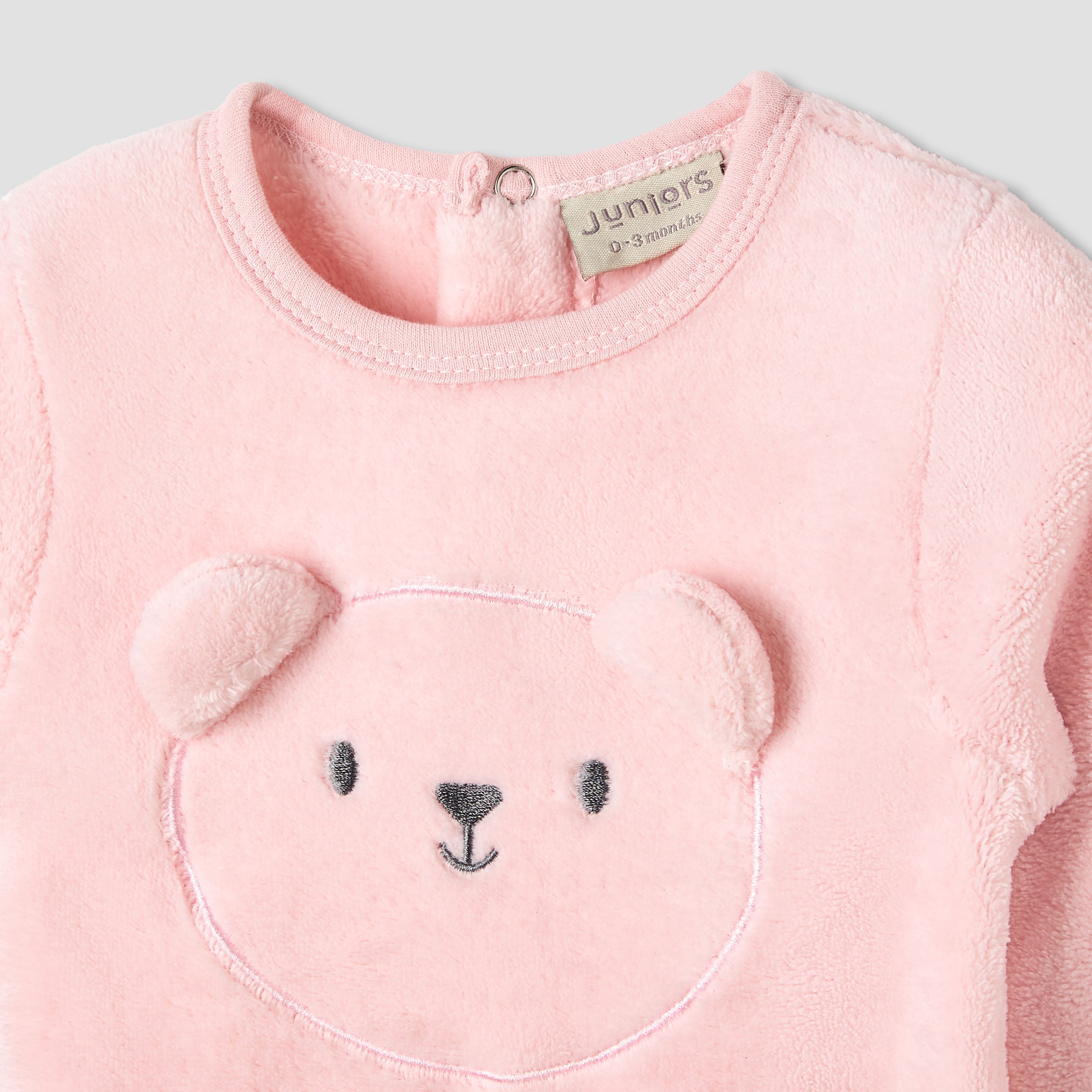 Juniors Round Neck Sleepsuit with Closed Feet - Polyester - Long Sleeves