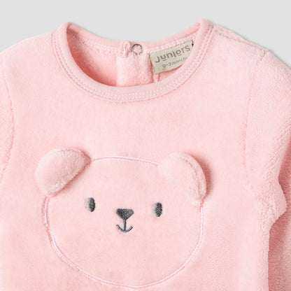 Juniors Round Neck Sleepsuit with Closed Feet - Polyester - Long Sleeves