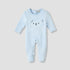 Juniors Round Neck Sleepsuit with Closed Feet - Polyester - Long Sleeves - Blue / 9-12 mths