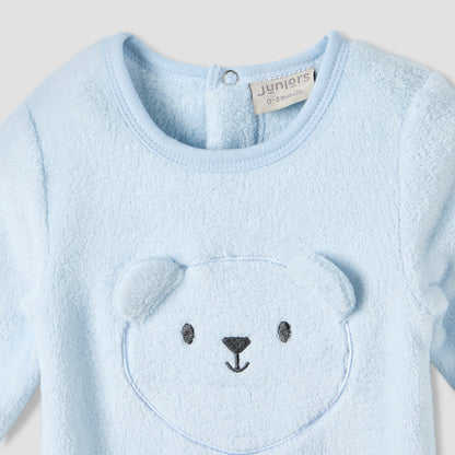 Juniors Round Neck Sleepsuit with Closed Feet - Polyester - Long Sleeves