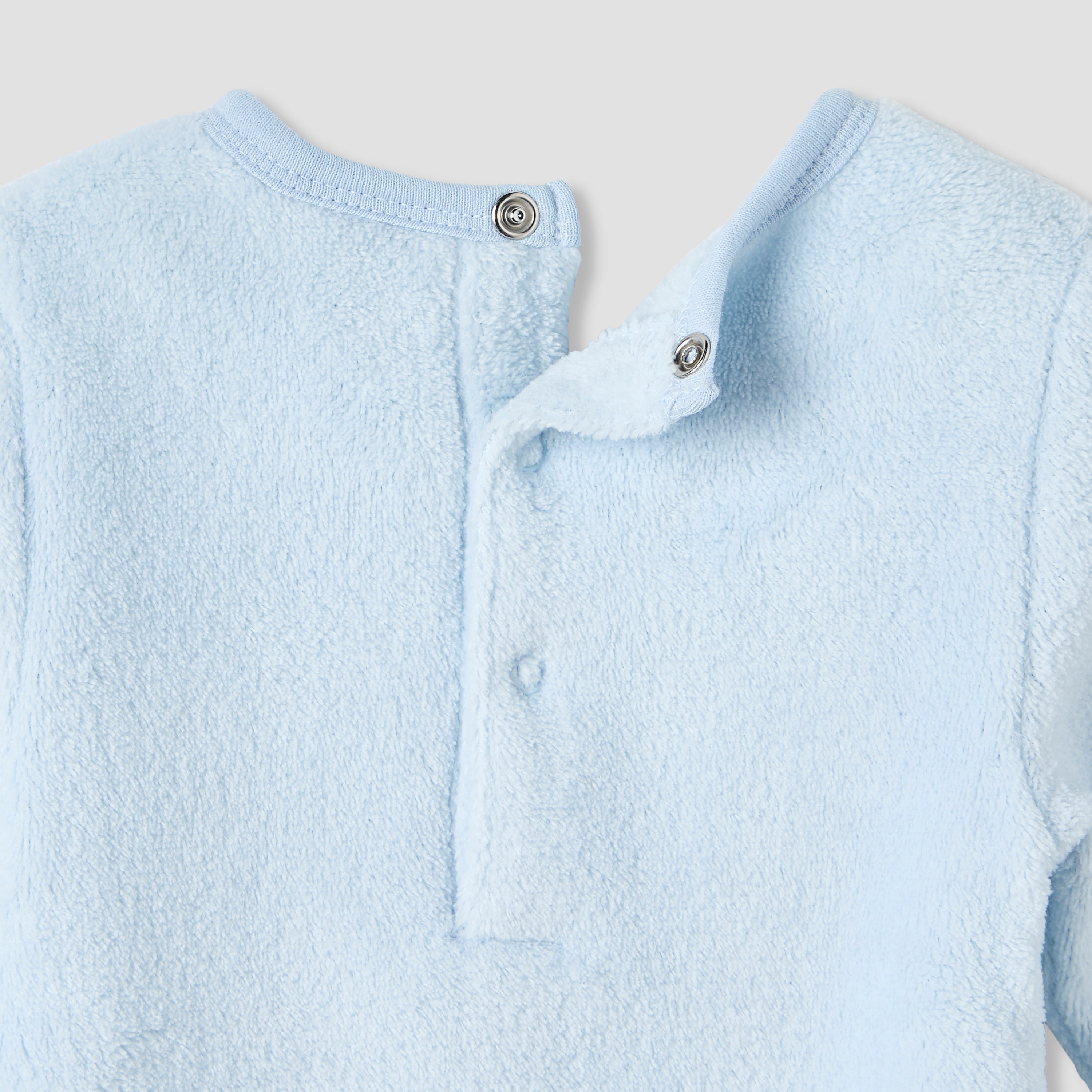 Juniors Round Neck Sleepsuit with Closed Feet - Polyester - Long Sleeves