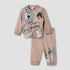 Juniors Cotton Round Neck Long Sleeves Pyjama Set with Jungle Book Print - Brown / 12-18 mths