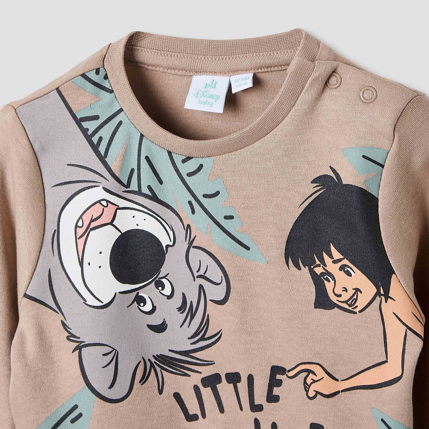 Juniors Cotton Round Neck Long Sleeves Pyjama Set with Jungle Book Print