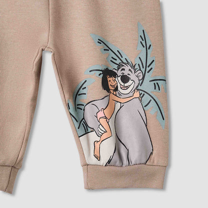 Juniors Cotton Round Neck Long Sleeves Pyjama Set with Jungle Book Print