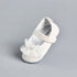 Embellished Frill Detail Booties with Hook and Loop Closure - White / 17