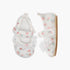 Juniors Floral Print Booties with Hook and Loop Closure - Cream / 18-24 mths