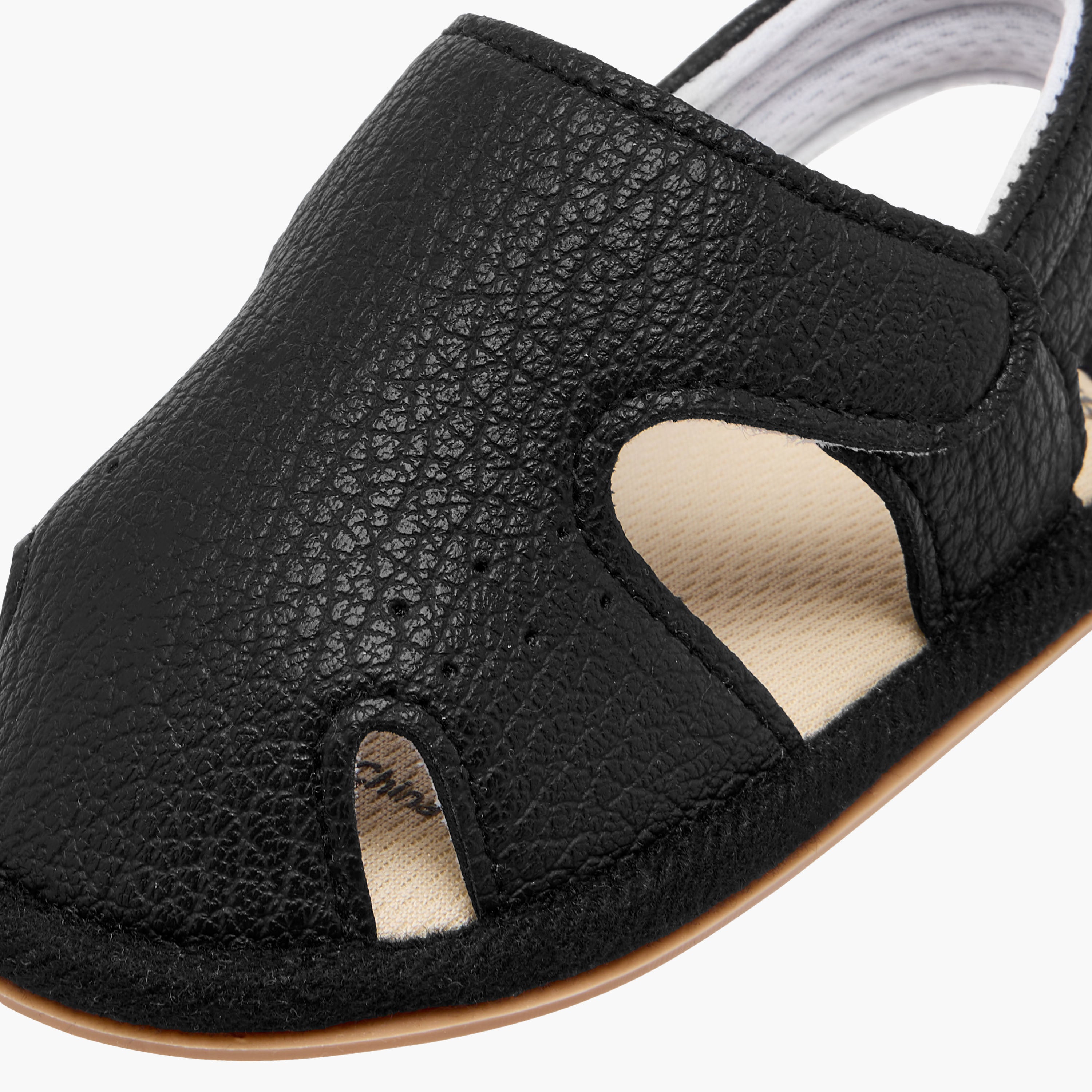 Juniors Textured Booties with Hook and Loop Closure