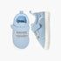 Juniors Dinosaur Embroidered Booties with Hook and Loop Closure - Blue / 12-18 mths