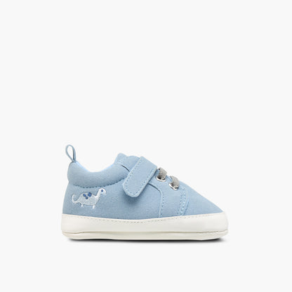Juniors Dinosaur Embroidered Booties with Hook and Loop Closure