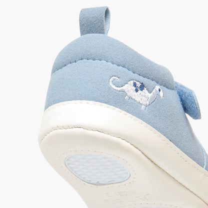 Juniors Dinosaur Embroidered Booties with Hook and Loop Closure