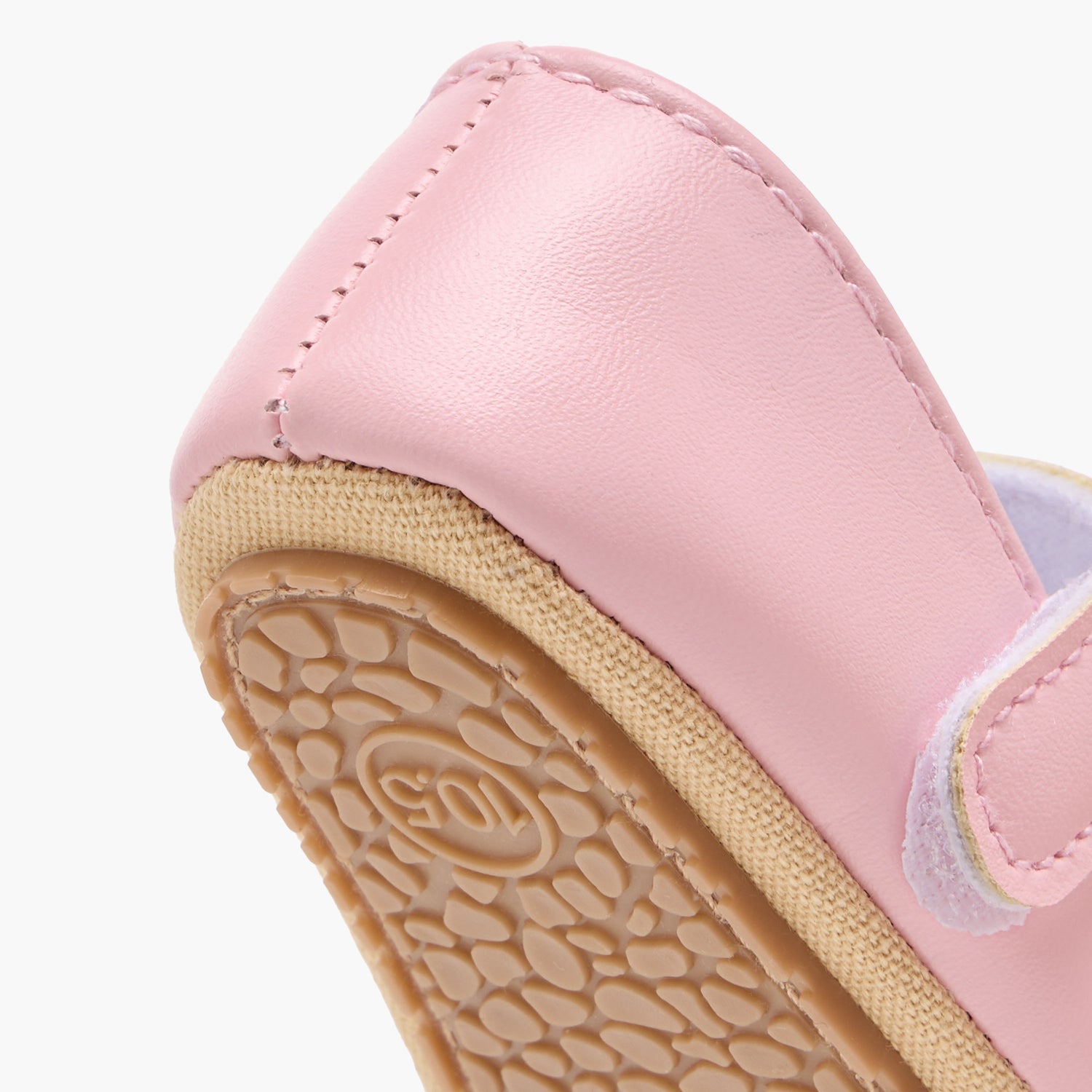 Juniors Floral Applique Booties with Hook and Loop Closure