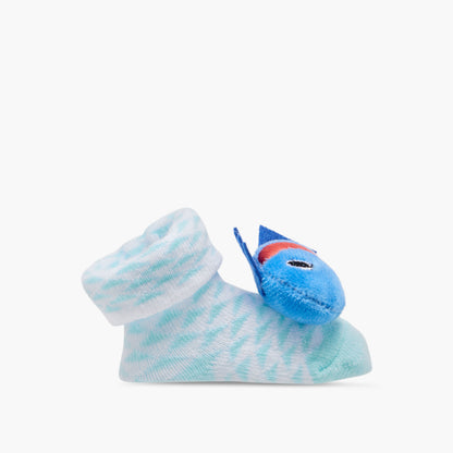 Juniors 3D Fish Applique Slip-On Booties