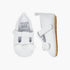 Juniors Girls Booties with Hook and Loop Closure - Soft Fabric - White / 12-18 mths