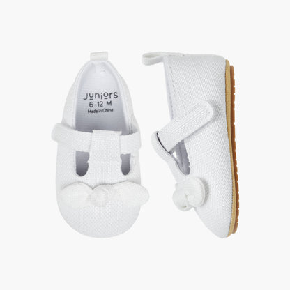 Juniors Girls Booties with Hook and Loop Closure - Soft Fabric