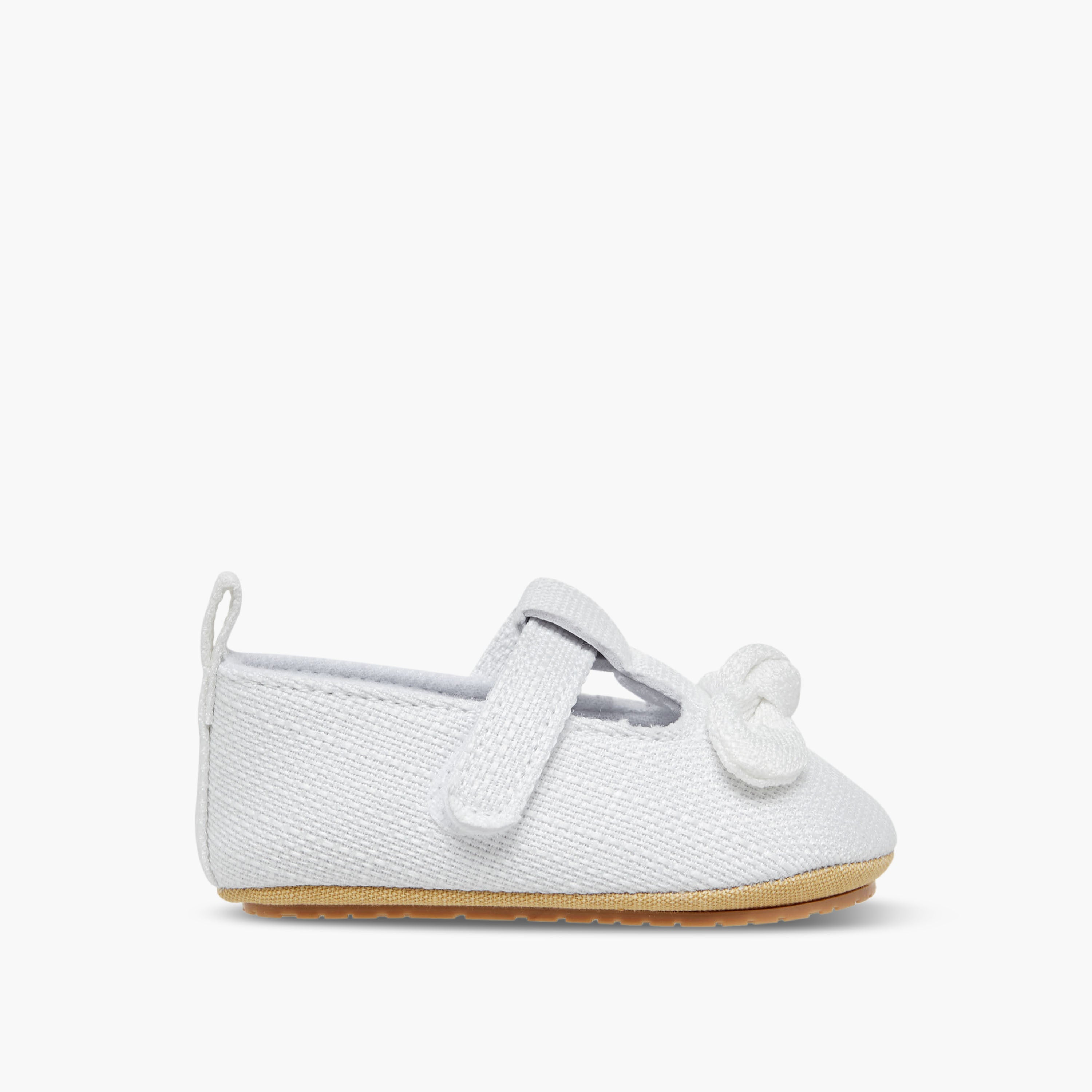 Juniors Girls Booties with Hook and Loop Closure - Soft Fabric