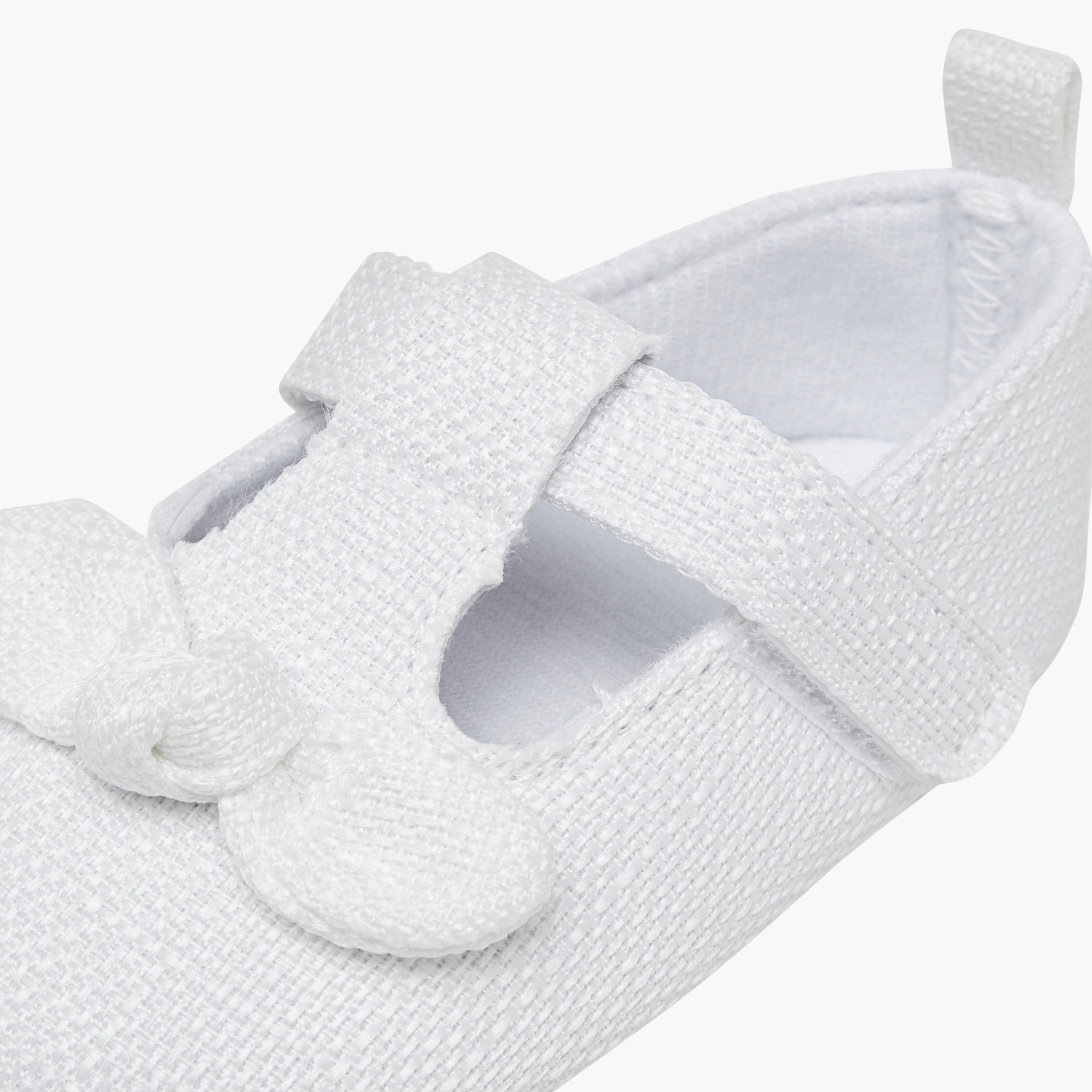 Juniors Girls Booties with Hook and Loop Closure - Soft Fabric