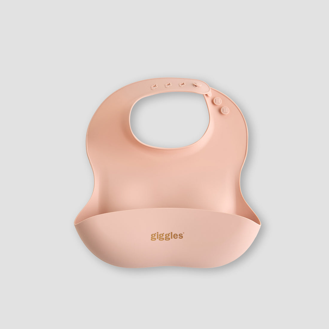 Giggles Silicone Bib with Button Closure - Set of 2