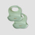 Giggles Silicone Bib with Button Closure - Set of 2