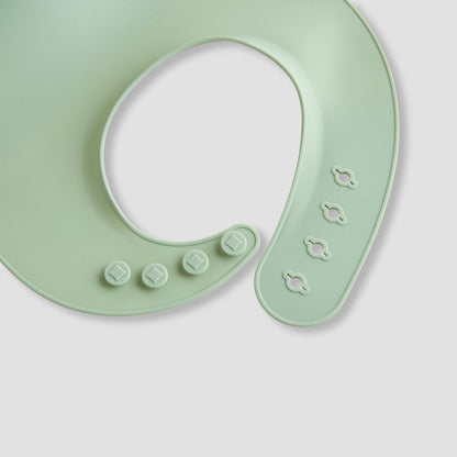 Giggles Silicone Bib with Button Closure - Set of 2