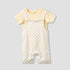 Juniors Crew Neck Short Sleeve T-shirt and Dungaree Set with Floral Print - Yellow / 12-18 mths