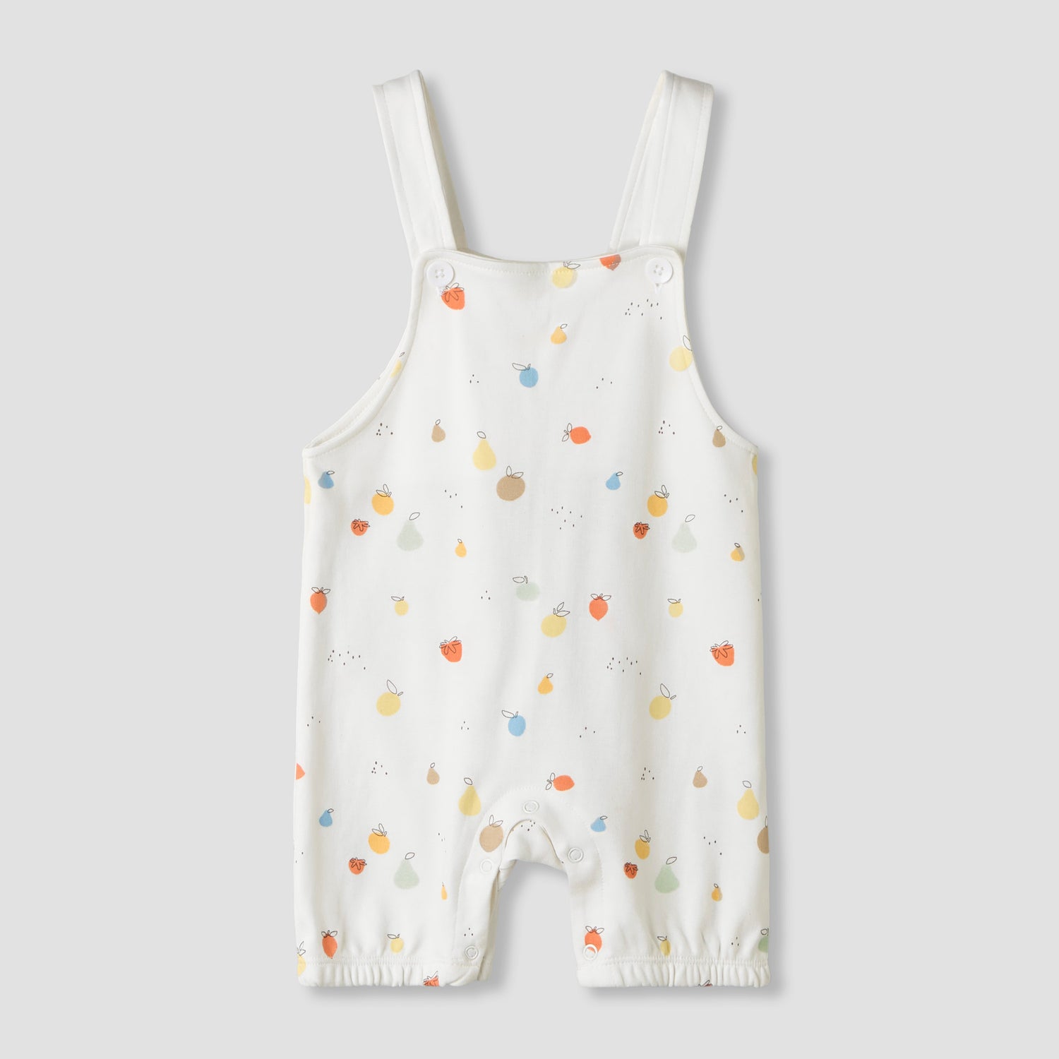 Juniors Short Sleeves T-shirt and Dungaree Set with Fruit Print