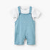 Juniors Crew Neck Short Sleeves T-shirt and Dungaree Set with Star Print - Blue / 12-18 mths