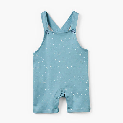 Juniors Crew Neck Short Sleeves T-shirt and Dungaree Set with Star Print