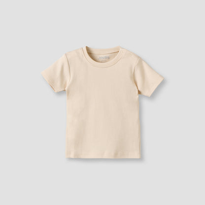 Juniors Crew Neck Short Sleeves T-shirt and Dungaree Set with Snap Button Closure