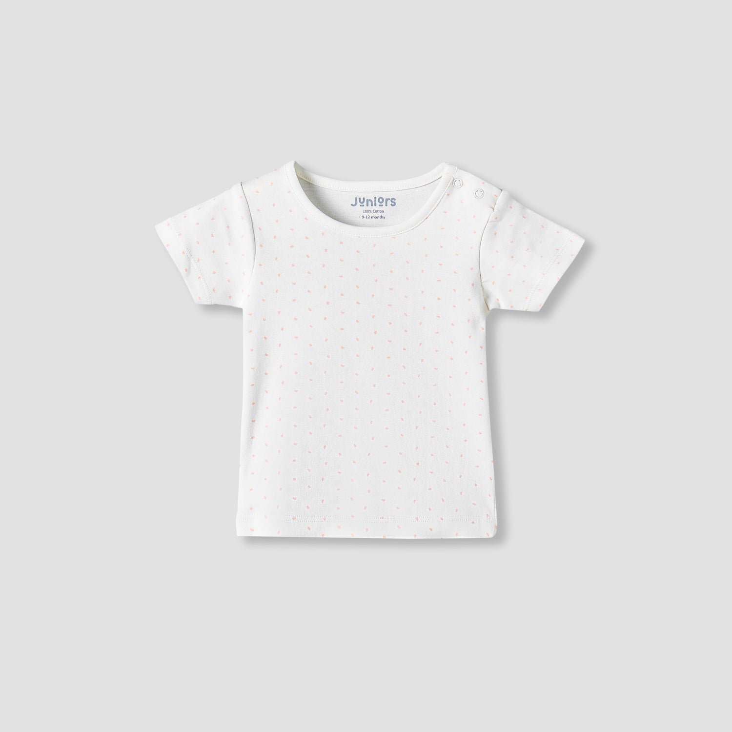 Juniors Short Sleeves T-shirt and Dungaree Set with Bunny Print