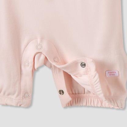 Juniors Short Sleeves T-shirt and Dungaree Set with Bunny Print