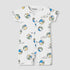 Juniors Round Neck Short Sleeves Romper with Ball Print - White / 12-18 mths